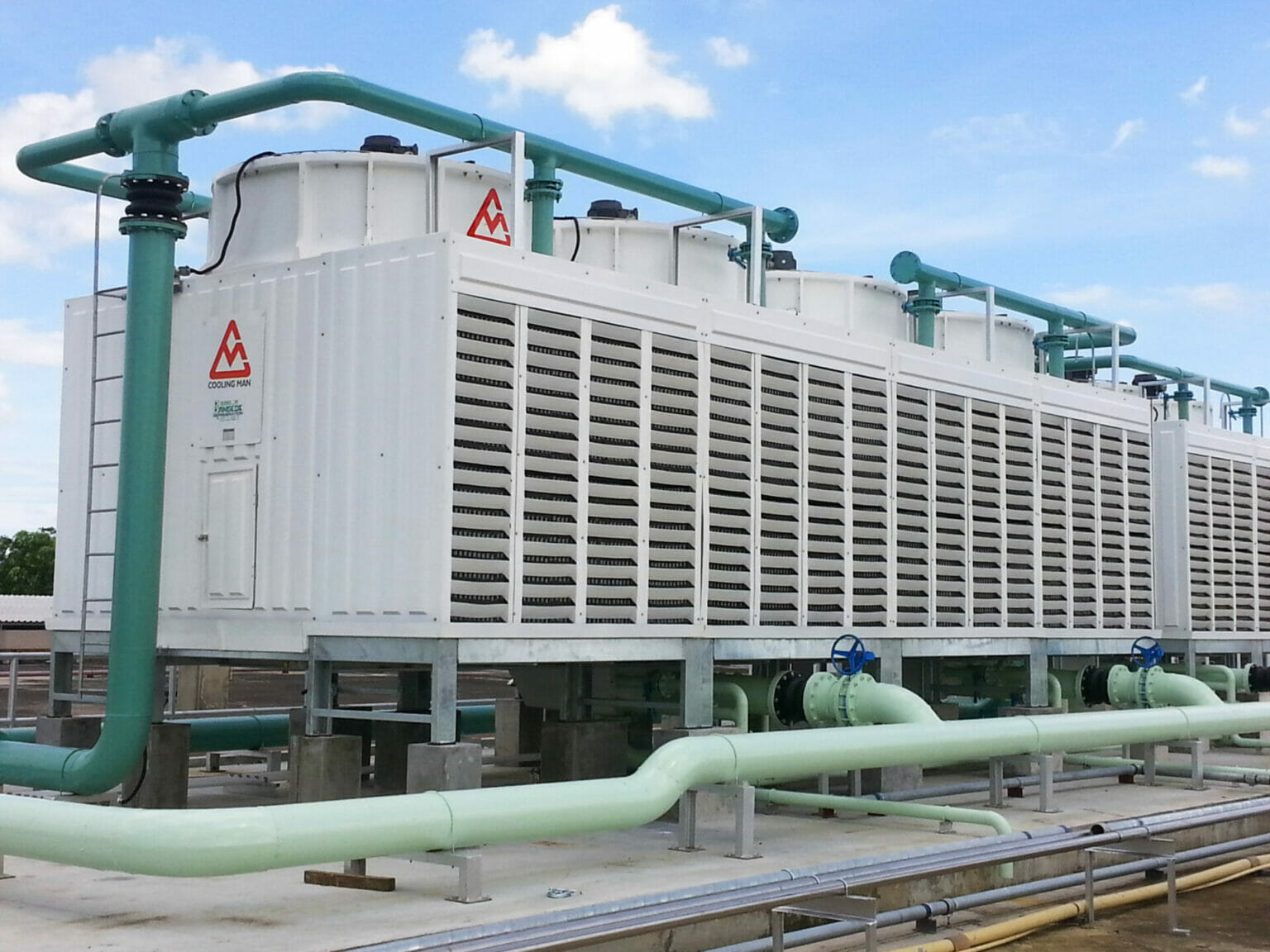 ระบบปรับอากาศ (Chiller) โรงงาน บริษัท เอ็นเบิร์ก ฟู้ดไทย จำกัด นครปฐม
